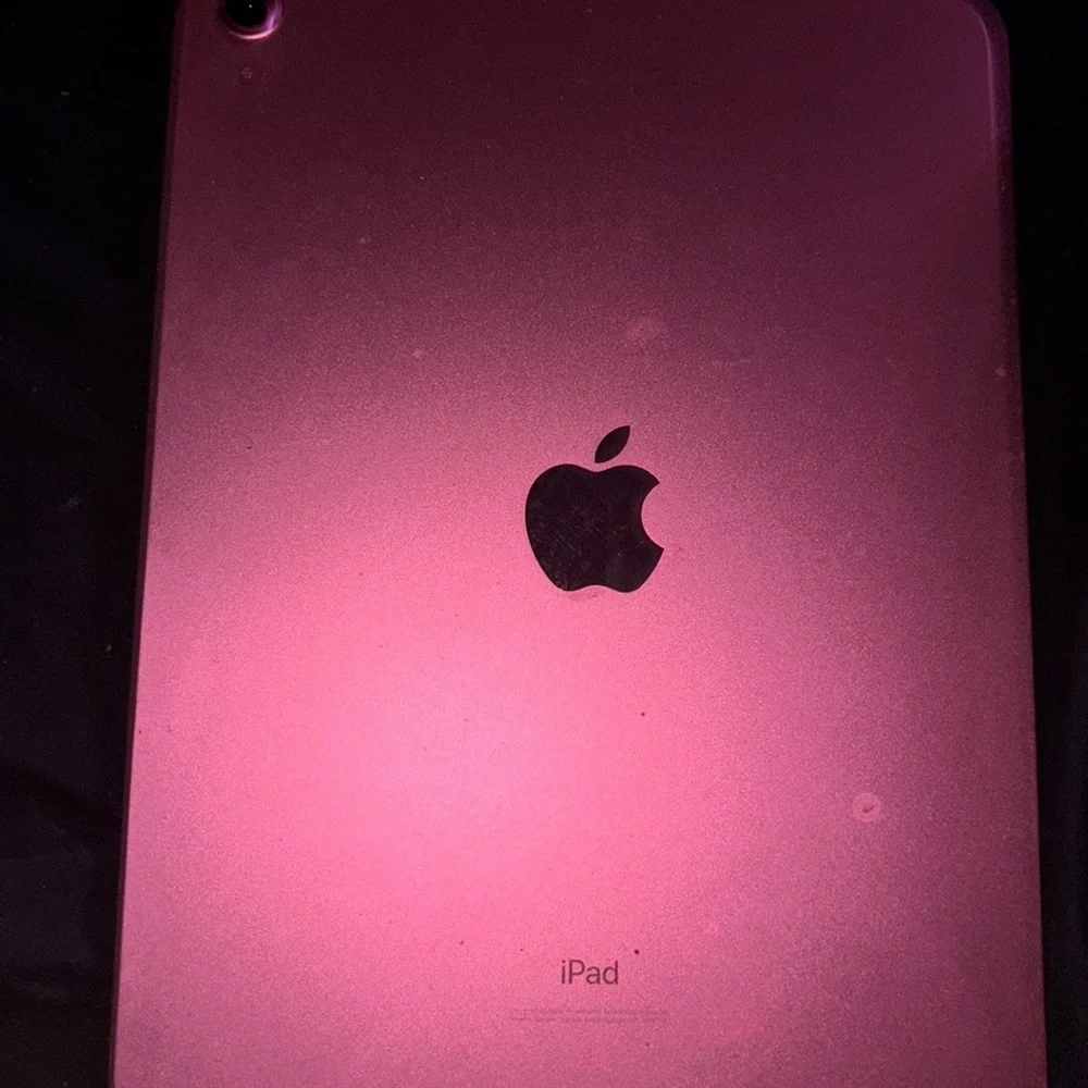 Apple Tablet with Black and Purple Display